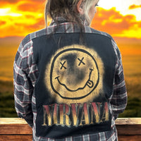 Retro Nirvana Flannel Overlay-Medium