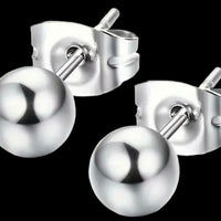 Essential Ball Stud Earrings-Silver