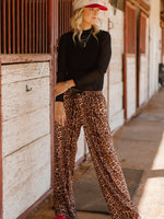
              Range and Roar Leopard Print Pants - Women's Animal Print Bottoms
            