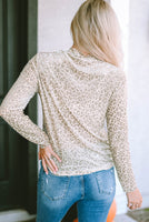 
              Leopard Frill Shiny Top
            