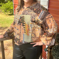 Mix and Match Bubble Sleeve Top