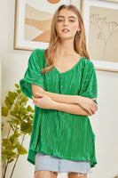 
              Let It Shine Dolman Sleeve Top-Emerald
            