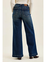
              Judy Blue "Lux" Retro Wide Leg w/ Front Tab Closure Dk Fade Indigo
            