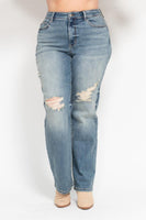 
              Judy Blue High Waist Dad Straight Jeans
            