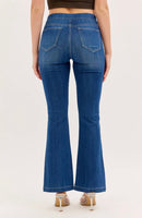 
              Cello Dark Wash Flared Jeggings
            