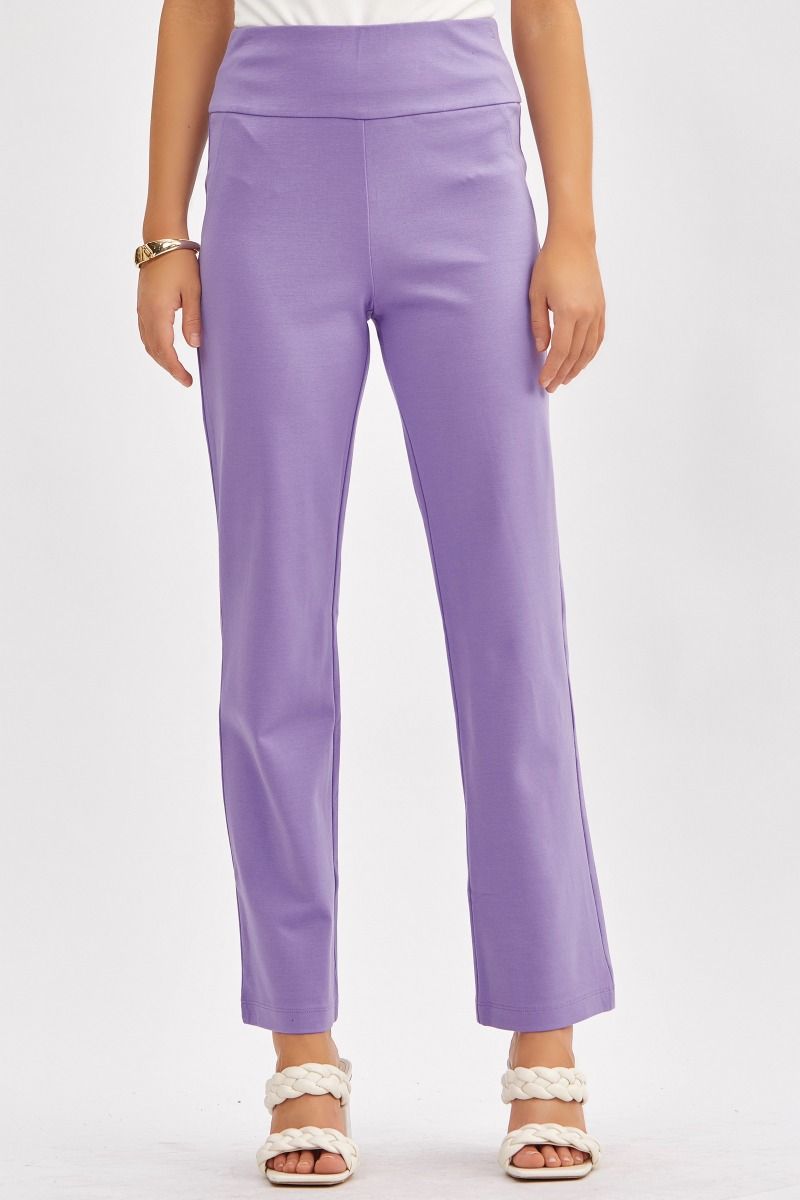 Magic Slim Straight Pants-Violet| Shop Bella Grace
