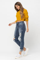 
              Judy Blue Cuffed Destroy Boyfriend Jeans
            