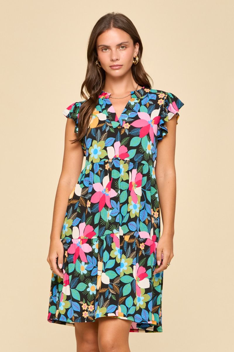 Dear Scarlett Lizzy Forever Flutter Sleeve Dress - Bella Grace Fashion M Dear Scarlett Lizzy Forever Flutter Sleeve Dress - Bella Grace Fashion M