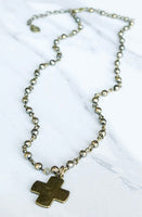 
              Joan Cross Necklace in Bronze
            