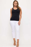 
              Reversible Seamless Tank with Built In Bra-Plus Size-Black
            