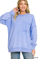 
              French Terry Acid Wash Pullover
            