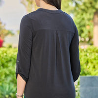 Lizzy Black Tunic Top