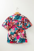 
              $10! Floral Print Ruffle Sleeve V-Neck Top
            