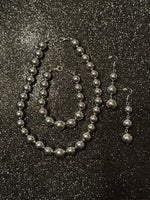 
              Essential Silver Graduated Bead Necklace Set
            