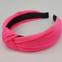 Neon Pink Knotted Headband