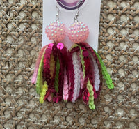 
              Sequin Tassel Earrings-Holiday Mix w/Pave Bead
            