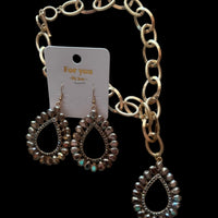 Black Diamond Crystal Earrings or Necklace