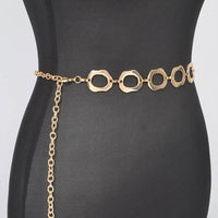 Hammered Chain Link Belt-Gold