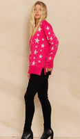 
              Foil Star Printed Sweater
            