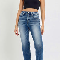 Risen Tummy Control High Rise Straight Jeans