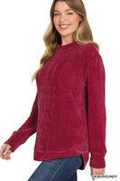
              Chenille Waffle Round Neck Sweater
            