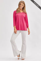 
              Classic Round Neck Top-Magenta
            
