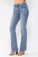 
              JUDY BLUE HIGH WAIST CUFFED DISTRESSED BOYFRIEND
            