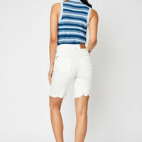 Judy Blue Ecru Bermuda Shorts-Plus