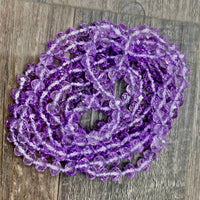 60” Crystal Bead Necklace-Transparent Lavender