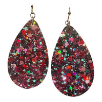 
              Holiday Magic Glitter Acrylic Teardrop Earrings
            