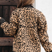 Cozy Fleece Leopard Print Jacket