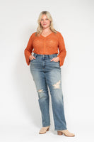 
              Judy Blue High Waist Dad Straight Jeans
            