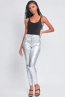 
              YMI High Rise Metallic Skinny Jeans-Silver
            