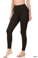 
              Brushed DTY Microfiber Leggings with Pockets-Black
            