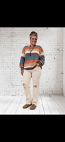 
              Hacci Multicolor Stripe Knit Top
            
