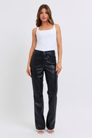 
              Judy Blue Faux Leather Jeans-Black
            