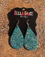 
              Glitter Acrylic Teardrop Earrings
            