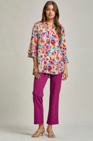 
              $10! Lizzy Bell Sleeve Tunic Top-Beige Rust
            