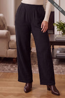 
              Live-In Gauze Pants-Black
            
