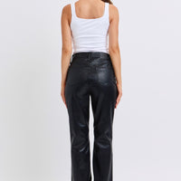 Judy Blue Faux Leather Jeans-Black