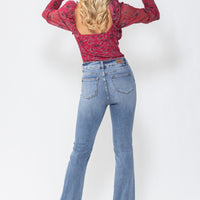 JUDY BLUE HIGH WAIST DOUBLE BUTTON BOOTCUT