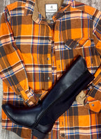 
              Retro Kiss Flannel Overlay
            