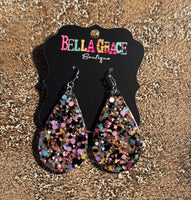 
              Glitter Acrylic Teardrop Earrings
            