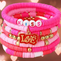 Kiss Valentine’s Bracelet Stack