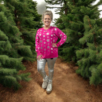 Foil Star Printed Sweater