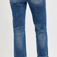 Risen Tummy Control High Rise Straight Jeans