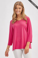 
              Classic Round Neck Top-Magenta
            