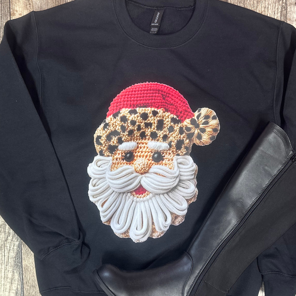 Santa Faux Yarn Christmas Sweatshirt