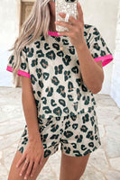 
              Brown Leopard Print 2-Piece Short Set - Women's Matching Set | Bella Grace Fashion
            