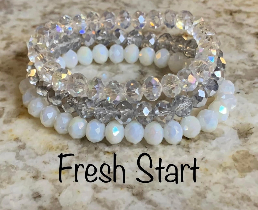 Crystal Bead Bracelet Stack-Fresh Start